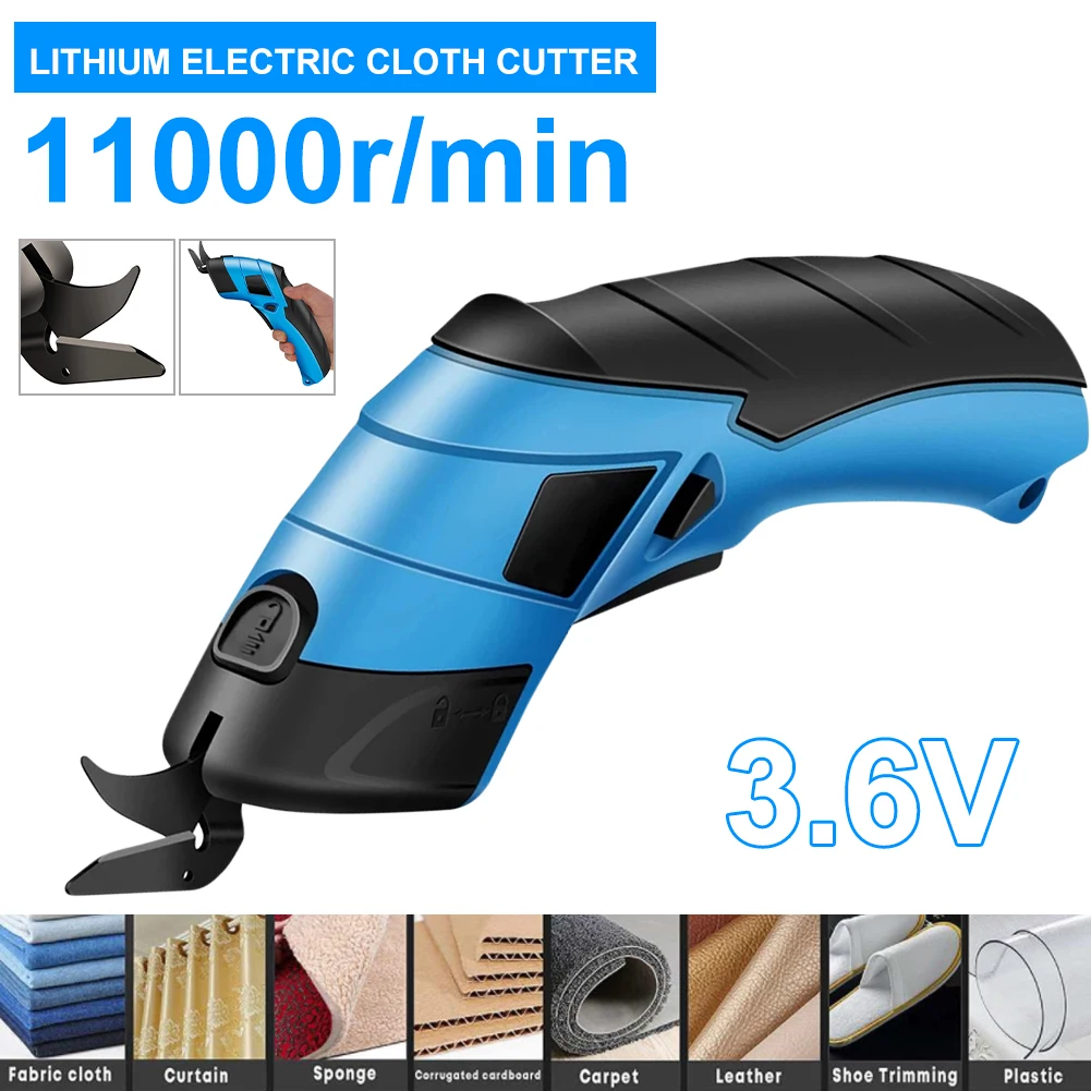 3.6V Rechargeable Cordless Electric Scissors Wireless Battery Cutter Cloth Carpet Leather Cutting Tools Electric Fabric Cutter
3.6V Rechargeable Cordless Electric Scissors Wireless Battery Cutter Cloth Carpet Leather Cutting Tools Electric Fabric Cutter