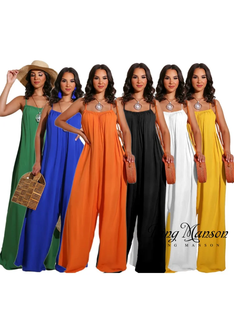 2023 Summer New Wide Leg Pants Loose Jumpsuit Women's Casual Pants Women's Sleeveless Strap Jumpsuit Street Apparel Overalls
2023 Summer New Wide Leg Pants Loose Jumpsuit Women's Casual Pants Women's Sleeveless Strap Jumpsuit Street Apparel Overalls