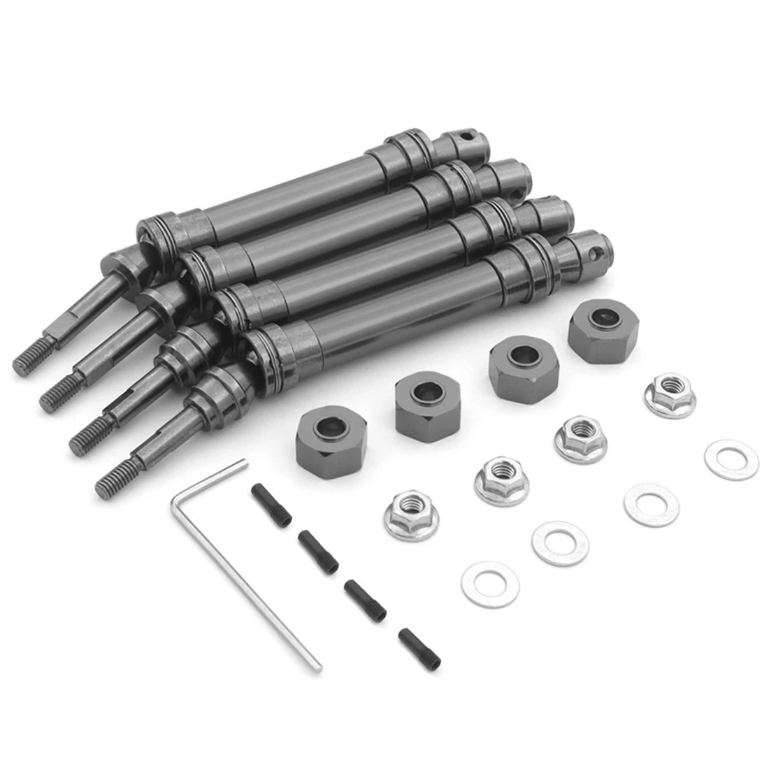4Pcs Metal Front and Rear Drive Shaft CVD for 1/10 Traxxas Slash Rustler Stampede Hoss VXL 4X4 RC Car Upgrade Parts Gray
4Pcs Metal Front and Rear Drive Shaft CVD for 1/10 Traxxas Slash Rustler Stampede Hoss VXL 4X4 RC Car Upgrade Parts Gray
