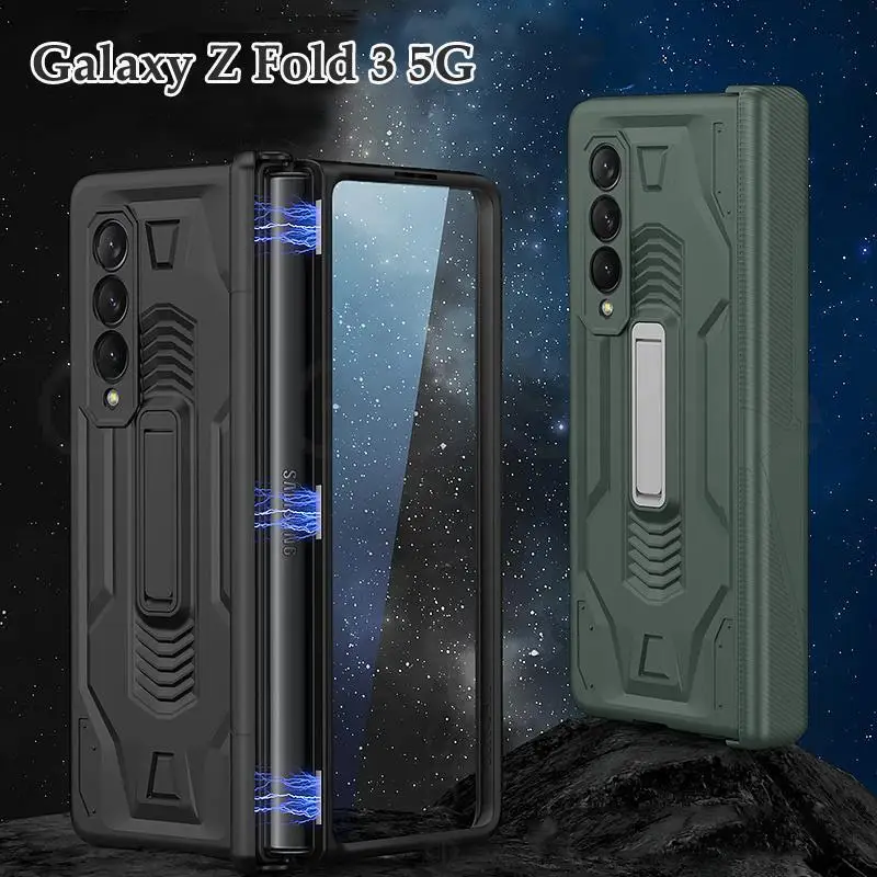 Hinged Magnetic Flip Phone Case For Samsung Z Fold 3 5G Clear Screen Flim Protector Kickstand Phone Cover For Galaxy Z Fold3 5G
Hinged Magnetic Flip Phone Case For Samsung Z Fold 3 5G Clear Screen Flim Protector Kickstand Phone Cover For Galaxy Z Fold3 5G