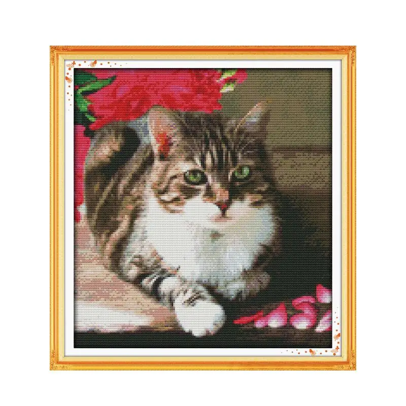 Lovely cat cross stitch kit 14ct 11ct pre stamped canvas cross stitching animal lover embroidery DIY handmade needlework
Lovely cat cross stitch kit 14ct 11ct pre stamped canvas cross stitching animal lover embroidery DIY handmade needlework