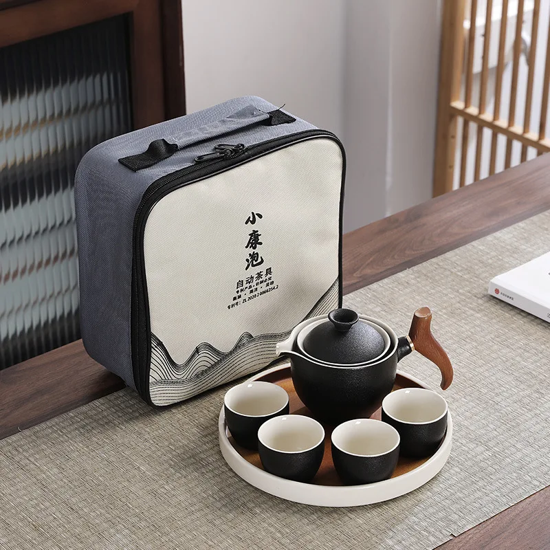 Porcelain Chinese Gongfu Tea Set Portable Teapot Set with 360 Rotation Tea Maker and Infuser Portable All in One Gift Bag
Porcelain Chinese Gongfu Tea Set Portable Teapot Set with 360 Rotation Tea Maker and Infuser Portable All in One Gift Bag