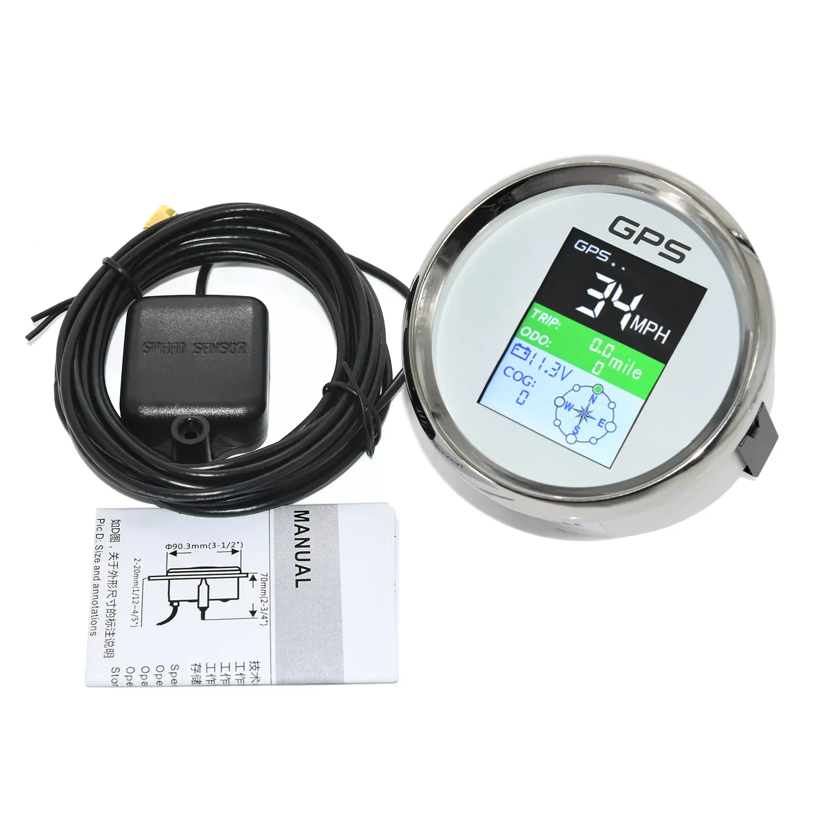 85mm Waterproof TFT Screen GPS Speedometer Odometer Trip COG Digital Car Speedometer for marine boat With GPS Antenna 9-32V
85mm Waterproof TFT Screen GPS Speedometer Odometer Trip COG Digital Car Speedometer for marine boat With GPS Antenna 9-32V