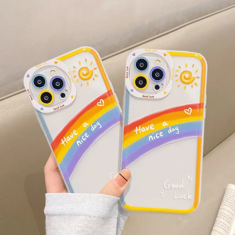 Fashion luxury rainbow Case For iPhone 13 Pro Max 12 11 Pro Max XR XS Max Mini X All-inclusive lens silicone Transparent Cover
Fashion luxury rainbow Case For iPhone 13 Pro Max 12 11 Pro Max XR XS Max Mini X All-inclusive lens silicone Transparent Cover