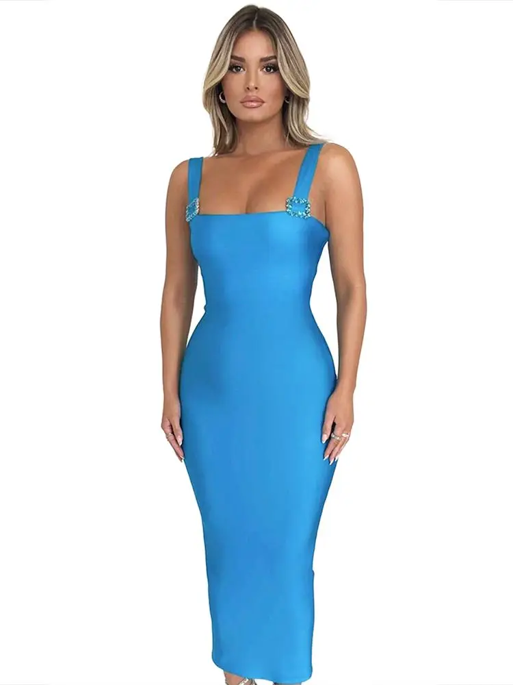 2022 Summer New Women'S Sleeveless Midi Bandage Dress Bodycon Celebrity Club Party Cocktail Evening Dress
2022 Summer New Women'S Sleeveless Midi Bandage Dress Bodycon Celebrity Club Party Cocktail Evening Dress