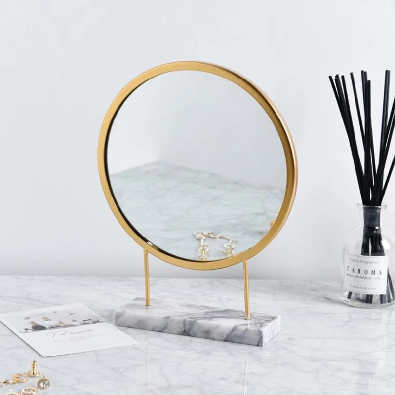 Makeup Mirror Nordic Ins Marble Multifunction Round Mirror Iron Dressing Table Bedroom Room Decoration Standing Mirror
Makeup Mirror Nordic Ins Marble Multifunction Round Mirror Iron Dressing Table Bedroom Room Decoration Standing Mirror