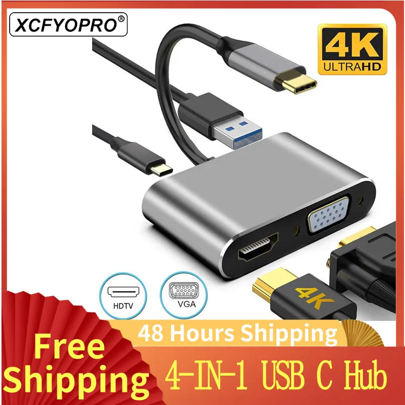 XCFYOPRO Type-C to 4K HDMI-compatible VGA USB C Hub Adapter for MacBook Nintendo Samsung S20 Dex Huawei P30 Dock Hub Multipuerto
XCFYOPRO Type-C to 4K HDMI-compatible VGA USB C Hub Adapter for MacBook Nintendo Samsung S20 Dex Huawei P30 Dock Hub Multipuerto