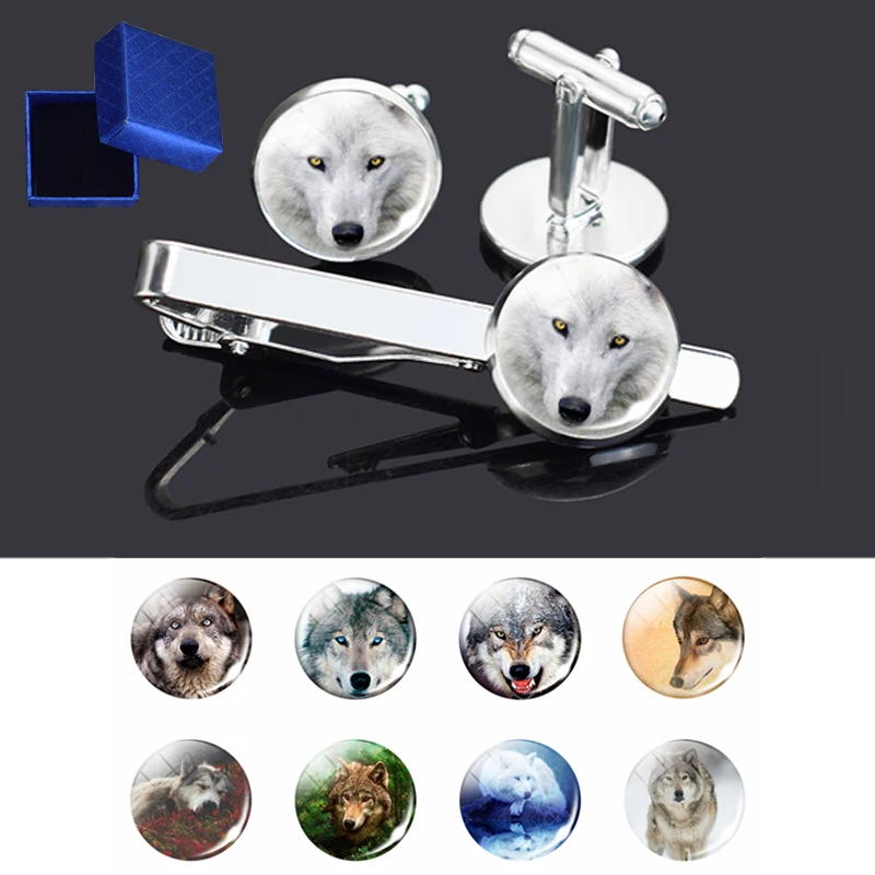 3 Pcs Untamed Wolf Suit Cufflinks Tie Clip Set Wolf Pattern French Cufflinks Tie Clip Set with Gift Box for Men Gift for Father
3 Pcs Untamed Wolf Suit Cufflinks Tie Clip Set Wolf Pattern French Cufflinks Tie Clip Set with Gift Box for Men Gift for Father