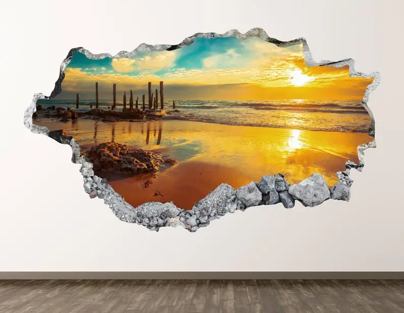 Paradise Beach Wall Decal - Sunshine 3D Smashed Wall Art Sticker Living Room Decor Vinyl Home Poster Custom Gift KD915
Paradise Beach Wall Decal - Sunshine 3D Smashed Wall Art Sticker Living Room Decor Vinyl Home Poster Custom Gift KD915