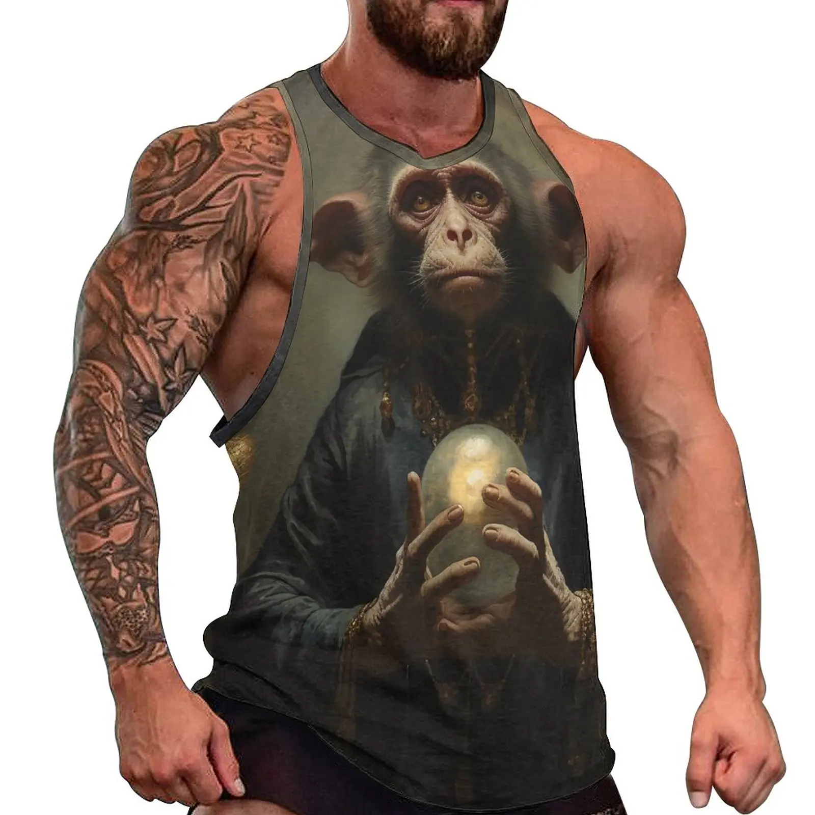 Monkey Tank Top Mens Gothic Mystic Sportswear Tops Daily Gym Graphic Sleeveless Shirts Plus Size 4XL 5XL
Monkey Tank Top Mens Gothic Mystic Sportswear Tops Daily Gym Graphic Sleeveless Shirts Plus Size 4XL 5XL