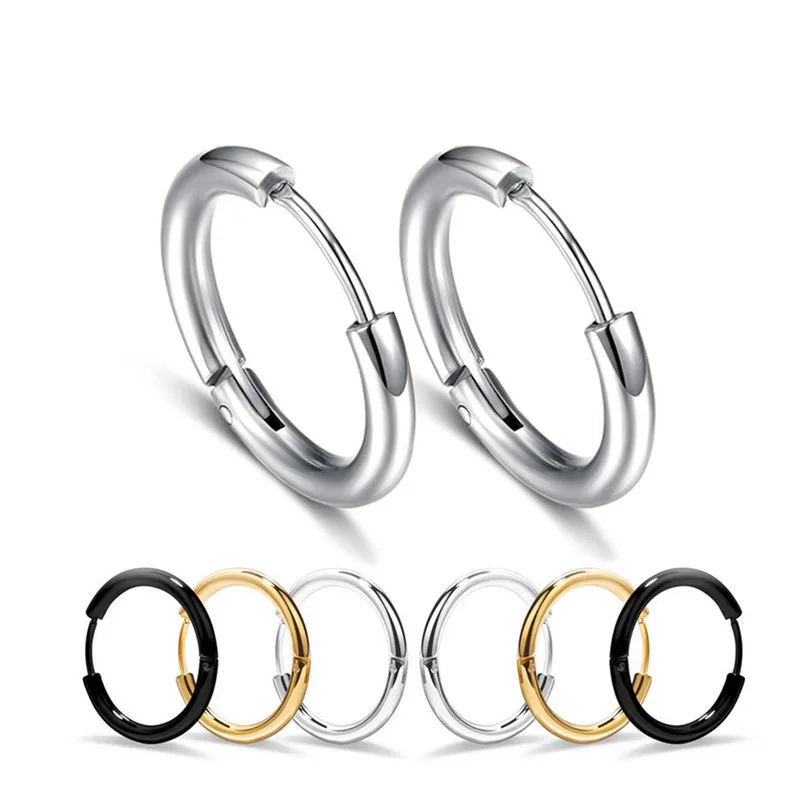 New all-match titanium steel earrings trendy jewelry personality round wire earrings men's stainless steel earrings earrings
New all-match titanium steel earrings trendy jewelry personality round wire earrings men's stainless steel earrings earrings