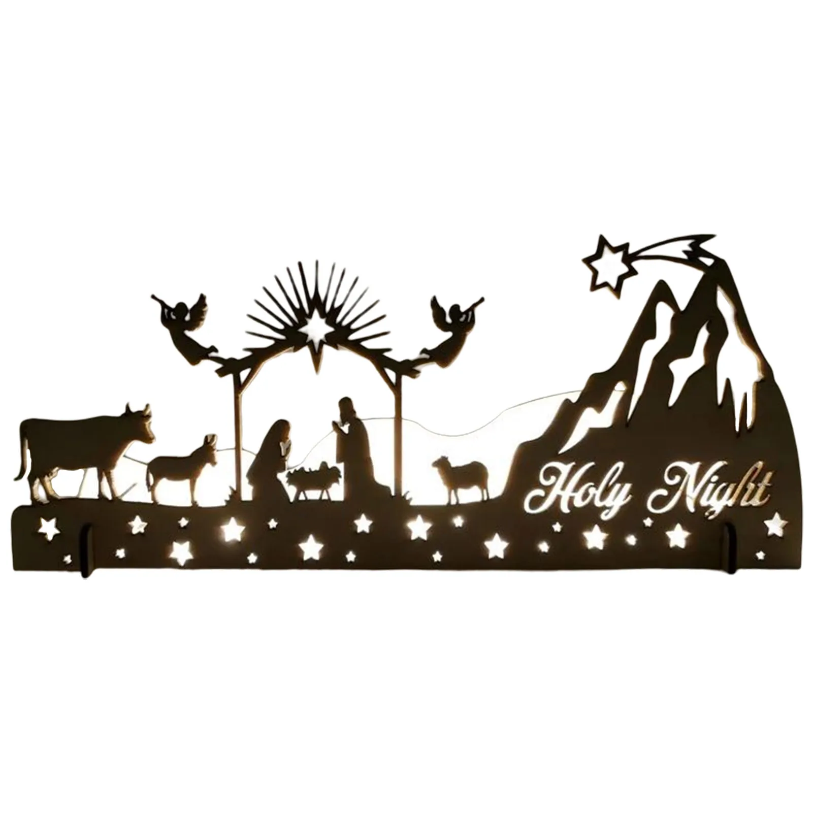 Wood Cutout Nativity Unique Led Lamp Religious Nativity Christmas Lights Wood Ornament Nativity Scene Jesus Decoration Religious
Wood Cutout Nativity Unique Led Lamp Religious Nativity Christmas Lights Wood Ornament Nativity Scene Jesus Decoration Religious