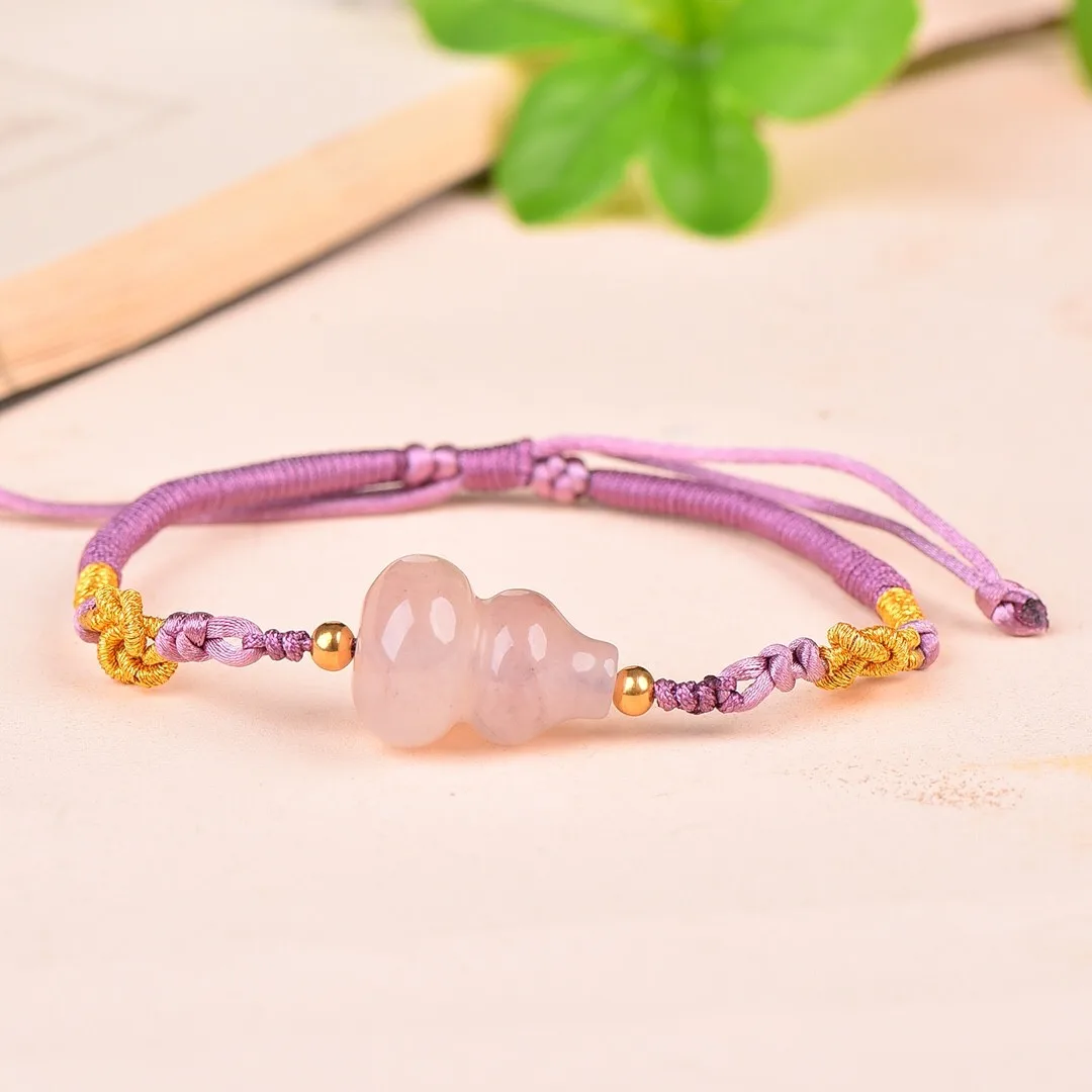 Violet Jade Gourd Bracelet Women Fine Jewelry Genuine Hetian Jades Nephrite Fengshui Gourd Adjustable Woven Bracelets Handmade
Violet Jade Gourd Bracelet Women Fine Jewelry Genuine Hetian Jades Nephrite Fengshui Gourd Adjustable Woven Bracelets Handmade