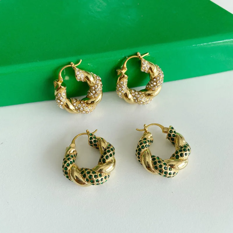Zircon Wrapped Earrings Green Heavy Industry Tide Brand Light Luxury High Design Women's Jewelry Gift Accessories
Zircon Wrapped Earrings Green Heavy Industry Tide Brand Light Luxury High Design Women's Jewelry Gift Accessories