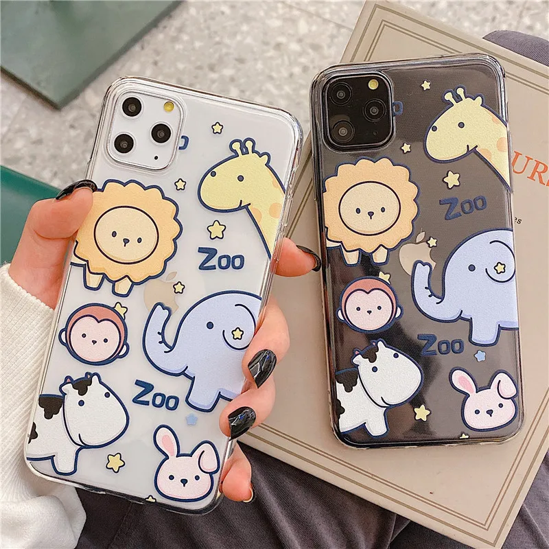 Cartoon Animal Zoo Phone Case for iPhone 14 13 12 11 Pro Max X Xs Max XR SE 2020 8 7 Plus Transparent Clear Cover
Cartoon Animal Zoo Phone Case for iPhone 14 13 12 11 Pro Max X Xs Max XR SE 2020 8 7 Plus Transparent Clear Cover