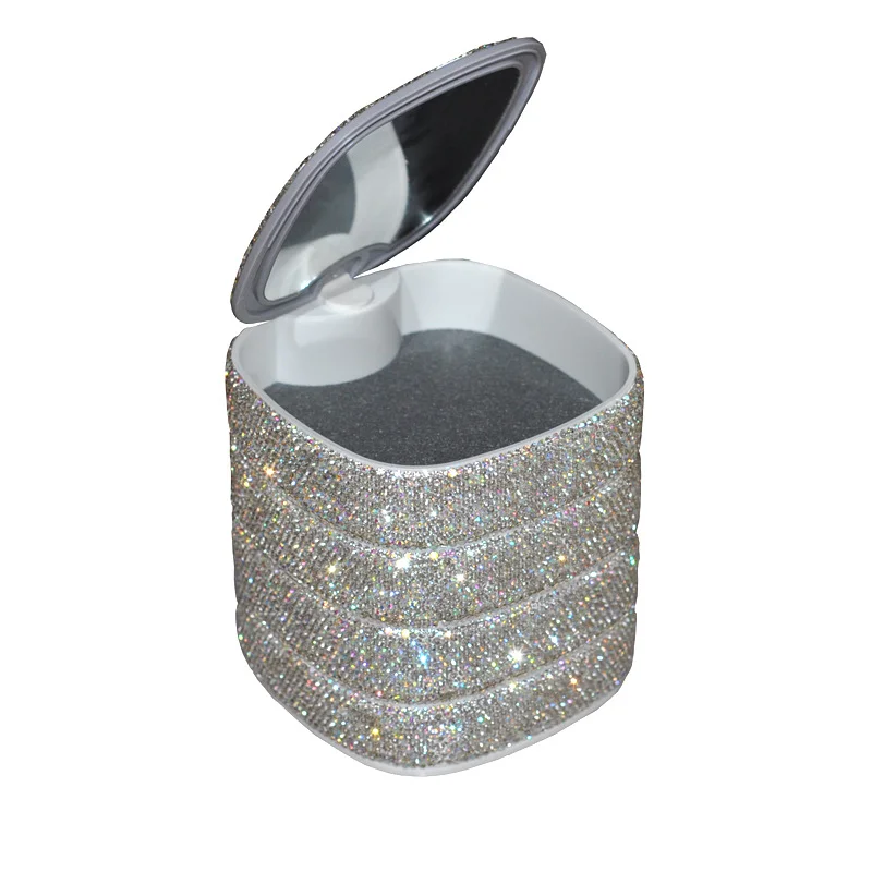 Diamond inlaid multi-layer rotating jewelry box with mirror inlaid diamond jewelry ring necklace bracelet jewelry storage box
Diamond inlaid multi-layer rotating jewelry box with mirror inlaid diamond jewelry ring necklace bracelet jewelry storage box