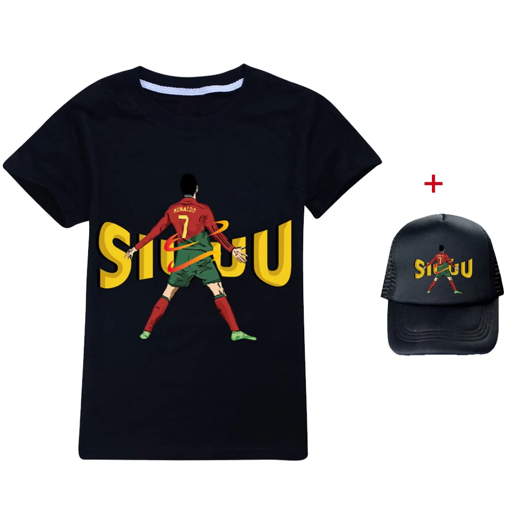 Siuuu 3D Prints Children T-shirts Fashion Summer Short Sleeve Tshirt Hot Sale Football Cr7 Casual Streetwear Clothes Sunhat
Siuuu 3D Prints Children T-shirts Fashion Summer Short Sleeve Tshirt Hot Sale Football Cr7 Casual Streetwear Clothes Sunhat