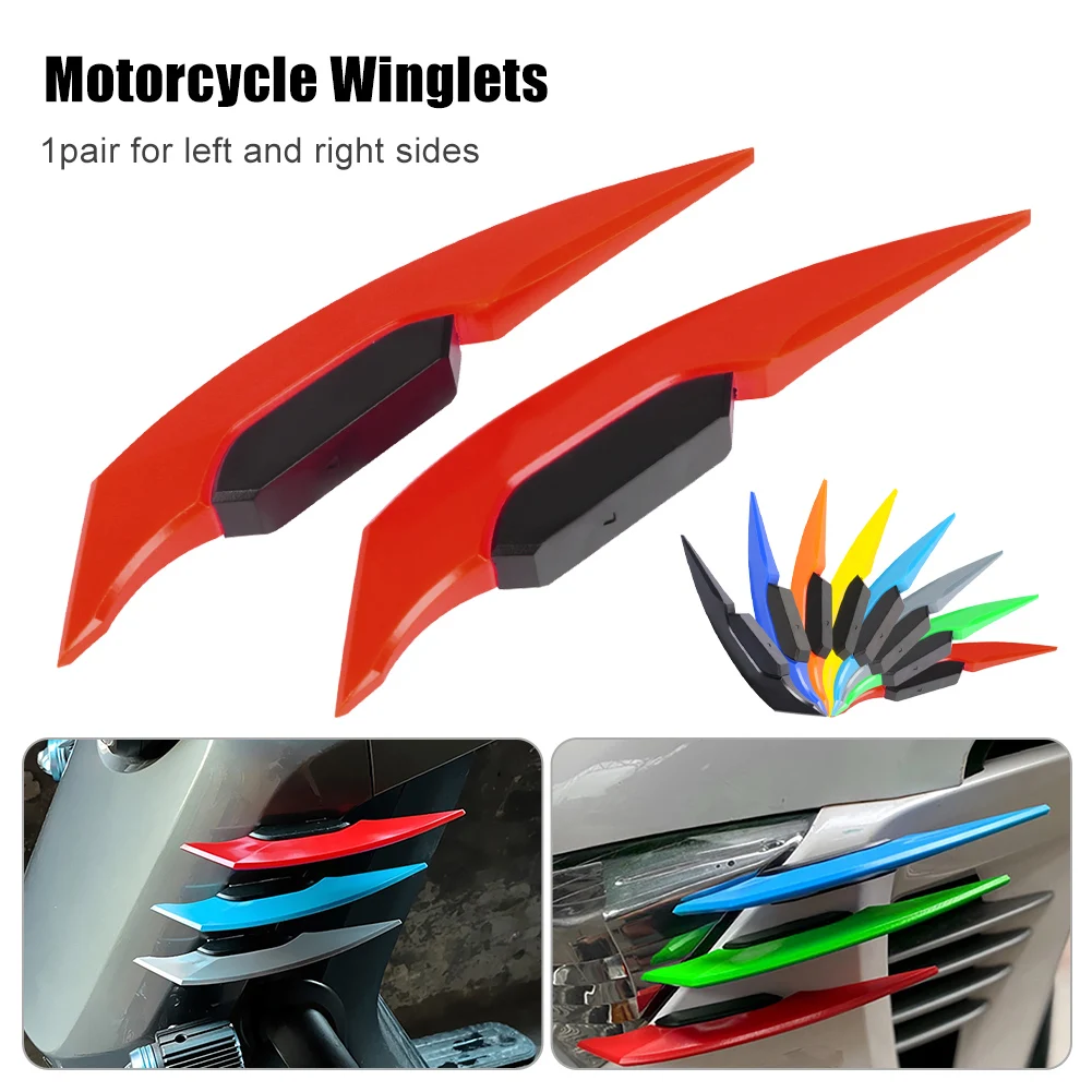 1Pair Universal Motorcycle Winglet Aerodynamic Spoiler Wing with Adhesive Motorcycle Decoration Sticker for Motorbike Scooter
1Pair Universal Motorcycle Winglet Aerodynamic Spoiler Wing with Adhesive Motorcycle Decoration Sticker for Motorbike Scooter