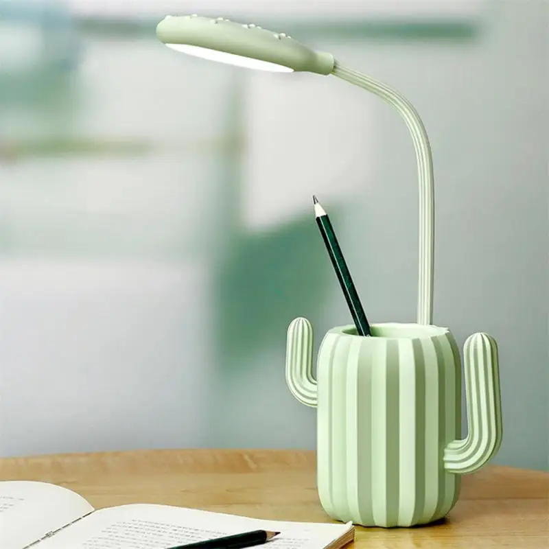 3W Cactus Pen Holder Table Lamp LED Desktop Eye Protection Rechargeable Reading Lamp Cute Children's Touch Bedside Night Light
3W Cactus Pen Holder Table Lamp LED Desktop Eye Protection Rechargeable Reading Lamp Cute Children's Touch Bedside Night Light