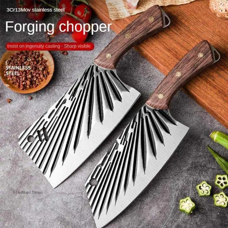 

Профессиональные Кухонные ножи шеф-повара, нож мясника 3cr1 3, кованые Ножи ручной работы из нержавеющей стали, нож мясника для приготовления пищи шеф-повара