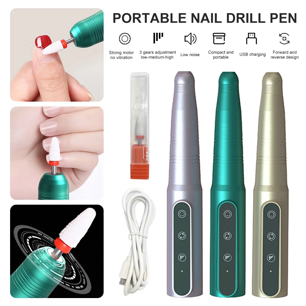 26000RPM Electric Nail Drill Pen Machine Gel Polishing Nail Drill Pen For Manicure Milling Tools Nail Art Tool For Home Salon
26000RPM Electric Nail Drill Pen Machine Gel Polishing Nail Drill Pen For Manicure Milling Tools Nail Art Tool For Home Salon