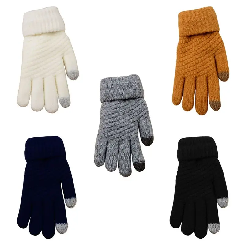 2XPC Women Girls Winter Plaid Knitted Cuffed Full Fingered Gloves Magic for Touch Scr
2XPC Women Girls Winter Plaid Knitted Cuffed Full Fingered Gloves Magic for Touch Scr