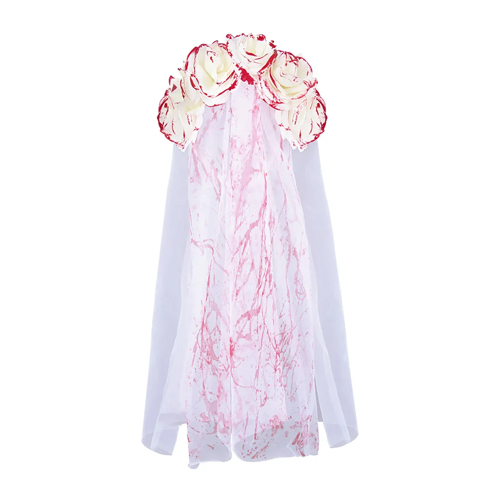 Женская белая кровавая свадебная фата для Хэллоуина
Женская белая кровавая свадебная фата для Хэллоуина