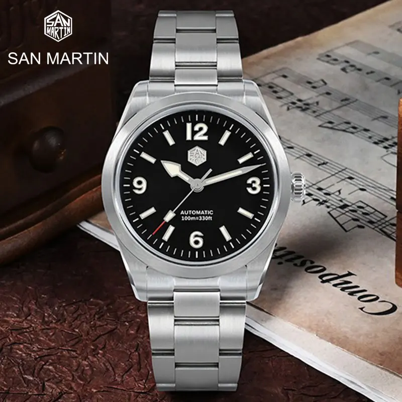 San Martin NH35 Mens Automatic Mechanical Wristwatch Sapphire Crystal Fashion Retro Style Diving Watch BGW-9 Luminous Waterproof
San Martin NH35 Mens Automatic Mechanical Wristwatch Sapphire Crystal Fashion Retro Style Diving Watch BGW-9 Luminous Waterproof