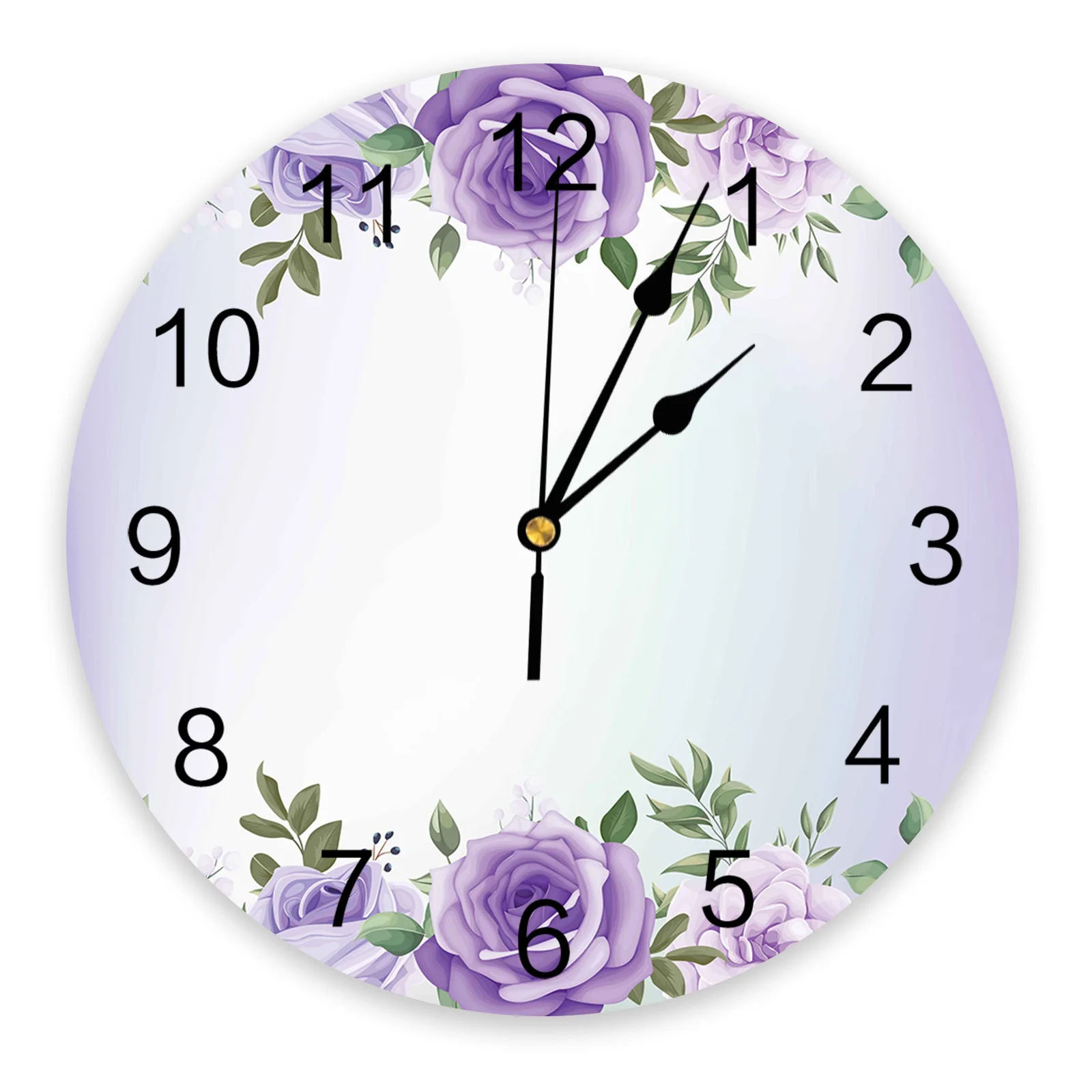 Настенные часы с фиолетовыми листьями, большие современные круглые приборы для кухни и столовой, для гостиной, домашний декор, весна 
Настенные часы с фиолетовыми листьями, большие современные круглые приборы для кухни и столовой, для гостиной, домашний декор, весна