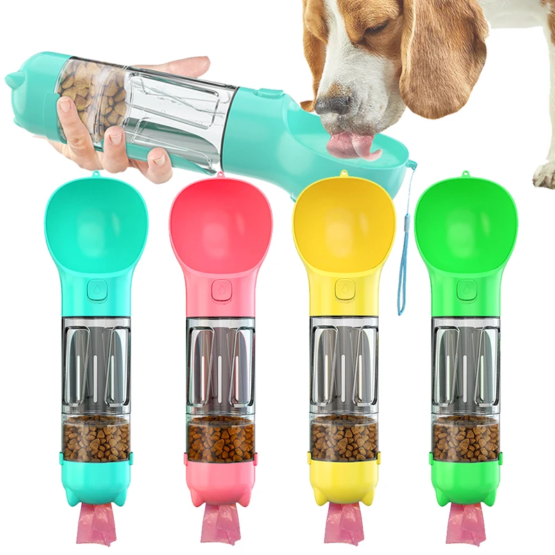300ml Portable Multifunction Dog Water Bottle Food Feeder For Big Dogs 3 in 1 Poop Dispenser Puppy Pet Travel Drinking Bowls 
300ml Portable Multifunction Dog Water Bottle Food Feeder For Big Dogs 3 in 1 Poop Dispenser Puppy Pet Travel Drinking Bowls
