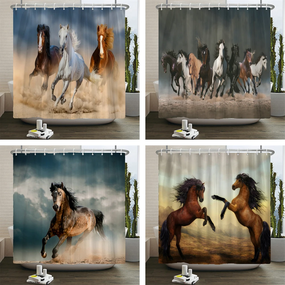 Running Horse Animal Shower Curtains Bathroom Curtain With Hooks Waterproof 3d Bath 180*180 Creative Personality Shower Curtain
Running Horse Animal Shower Curtains Bathroom Curtain With Hooks Waterproof 3d Bath 180*180 Creative Personality Shower Curtain