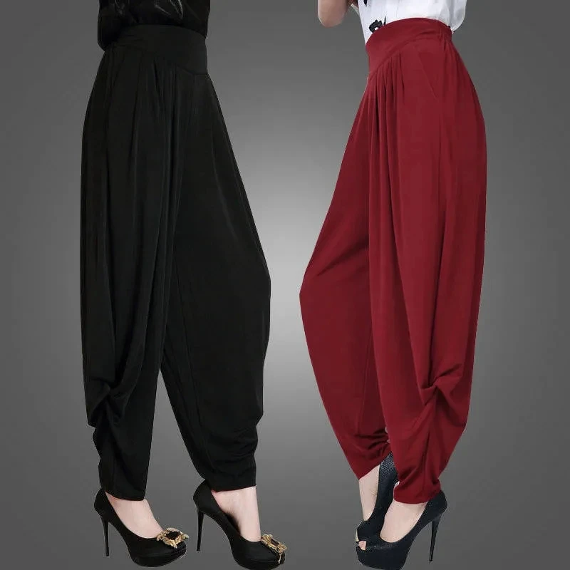 Plus Size Boho Pants Black Red Harem Pants for Women Female Yoga Trousers for Woman Bohemian Casual Beach Pants with Pockets
Plus Size Boho Pants Black Red Harem Pants for Women Female Yoga Trousers for Woman Bohemian Casual Beach Pants with Pockets