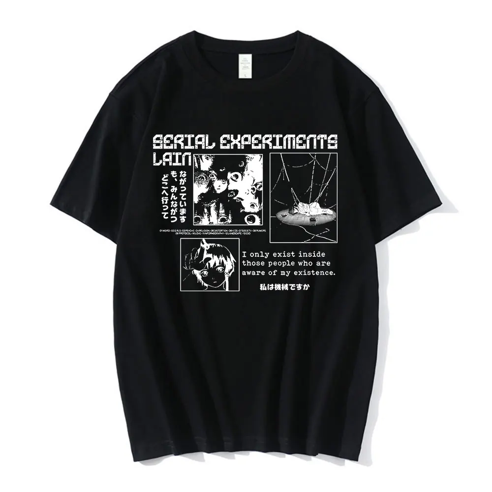 Serial Experiments Lain Japanese Anime T-shirt Harajuku Tee Shirt Fashion Popular Punk Short Sleeve Tops Comfortable Streetwear
Serial Experiments Lain Japanese Anime T-shirt Harajuku Tee Shirt Fashion Popular Punk Short Sleeve Tops Comfortable Streetwear