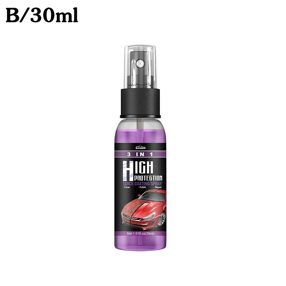 New 3 In 1 Car Paint Cleaning Spray Liquid High Protection Quick Car Coat Ceramic Coating Spray Hydrophobic 30ml
New 3 In 1 Car Paint Cleaning Spray Liquid High Protection Quick Car Coat Ceramic Coating Spray Hydrophobic 30ml