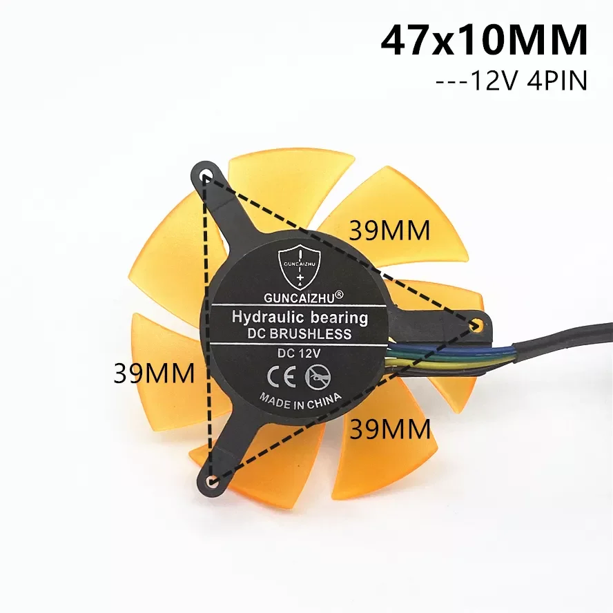 High Quality Ultra Quiet 45MM 47MM Graphics Card For ZOTAC Fan Blade 45MM Diameter 39mm Hole Pitch 12V 4pin
High Quality Ultra Quiet 45MM 47MM Graphics Card For ZOTAC Fan Blade 45MM Diameter 39mm Hole Pitch 12V 4pin