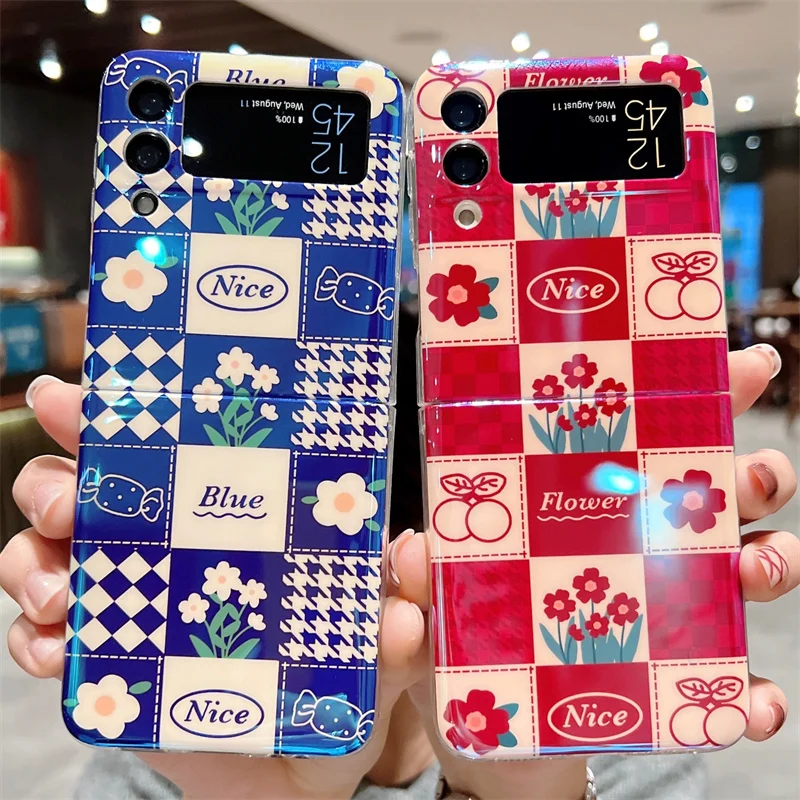 Милый клетчатый чехол для телефона с цветочным рисунком для Samsung Galaxy Z Flip 3, модные защитные чехлы Blu-Ray для Z Flip3, мягкий чехол
Милый клетчатый чехол для телефона с цветочным рисунком для Samsung Galaxy Z Flip 3, модные защитные чехлы Blu-Ray для Z Flip3, мягкий чехол