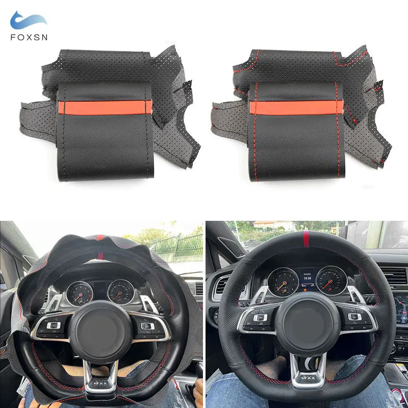 Hand Braid Perforated Leather Car-styling Steering Wheel Cover Trim For VW Golf 7 GTI Golf R MK7 Passat Polo Scirocco 2015 2016
Hand Braid Perforated Leather Car-styling Steering Wheel Cover Trim For VW Golf 7 GTI Golf R MK7 Passat Polo Scirocco 2015 2016