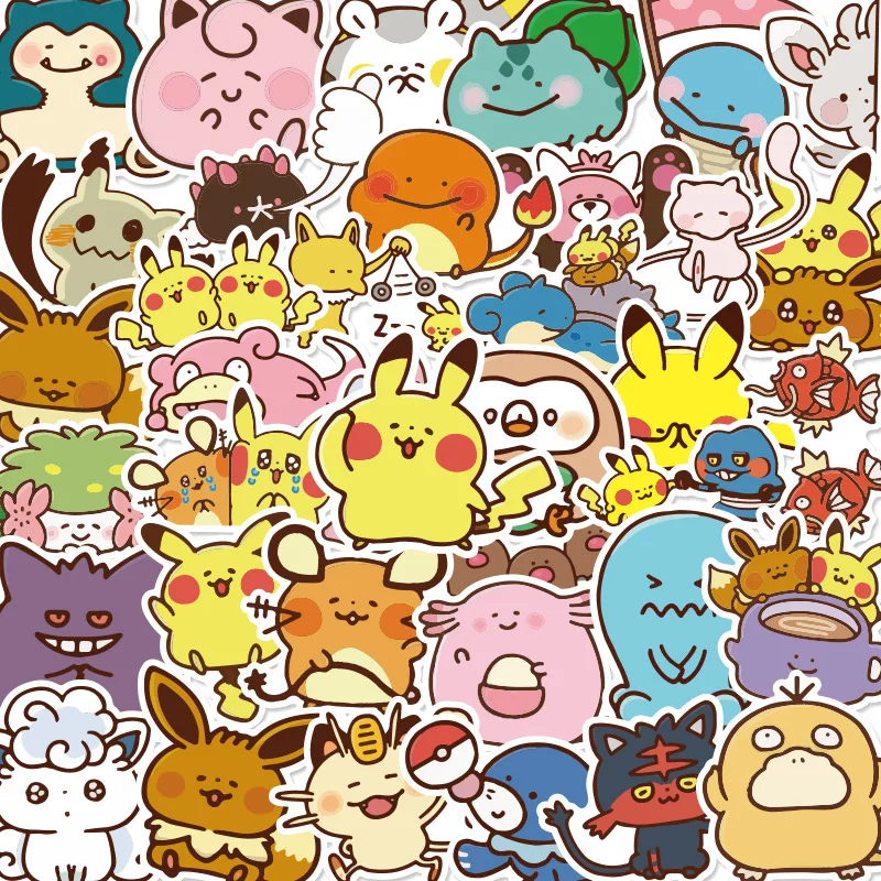 38PCS Q Version Cute Pokemon Pokémon Cartoon Waterproof Laptop Suitcase Stickers for Children's Gift Kawaii Sticker Anime Decor
38PCS Q Version Cute Pokemon Pokémon Cartoon Waterproof Laptop Suitcase Stickers for Children's Gift Kawaii Sticker Anime Decor