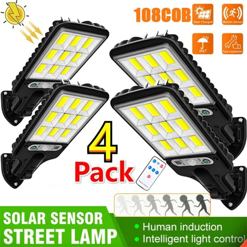 Solar Street Lights Outdoor Solar Lamp With 3 Light Mode Waterproof Motion Sensor Security Lighting for Garden Patio Path Yard
Solar Street Lights Outdoor Solar Lamp With 3 Light Mode Waterproof Motion Sensor Security Lighting for Garden Patio Path Yard