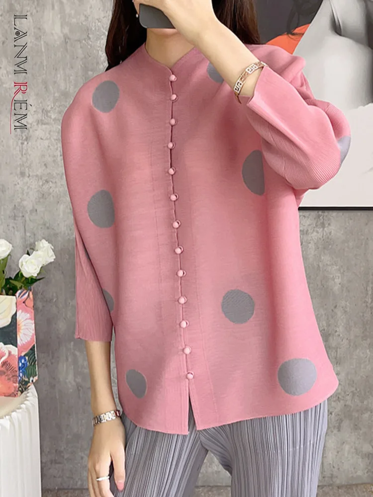 LANMREM Pleated Shirts Stand Collar Design Long Sleeve Top Women's Temperament Printing Shirt Female Casual Clothes 2C392
LANMREM Pleated Shirts Stand Collar Design Long Sleeve Top Women's Temperament Printing Shirt Female Casual Clothes 2C392