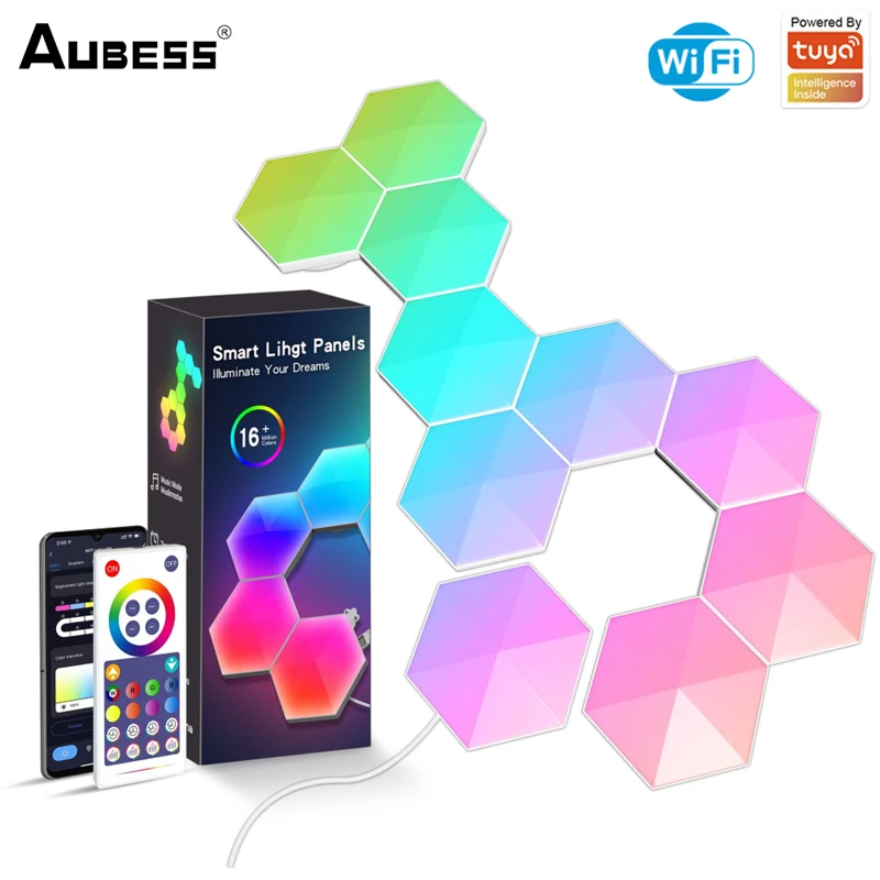 RGB Quantum Lamp Tuya Smart APP Remote Hexagon Light Wall Lamp LED Night Light RGBW DIY LED Honeycomb Light USB Modular Lamp 5V
RGB Quantum Lamp Tuya Smart APP Remote Hexagon Light Wall Lamp LED Night Light RGBW DIY LED Honeycomb Light USB Modular Lamp 5V
