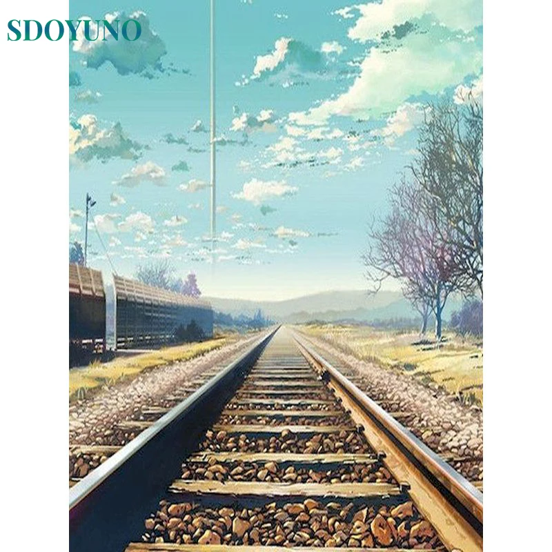SDOYUNO Oil Diy Painting By Numbers Train Orbital Pictures Coloring On Canvas Home Decor Acrylic Paint Wall Adults For Room
SDOYUNO Oil Diy Painting By Numbers Train Orbital Pictures Coloring On Canvas Home Decor Acrylic Paint Wall Adults For Room