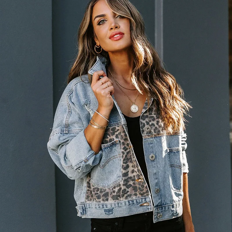 Denim Jacket Vintage Autumn Coat Long Sleeve Singal Breasted Casual Jean Outwear Female Chic Top Leopard Woman Denim Jacket
Denim Jacket Vintage Autumn Coat Long Sleeve Singal Breasted Casual Jean Outwear Female Chic Top Leopard Woman Denim Jacket
