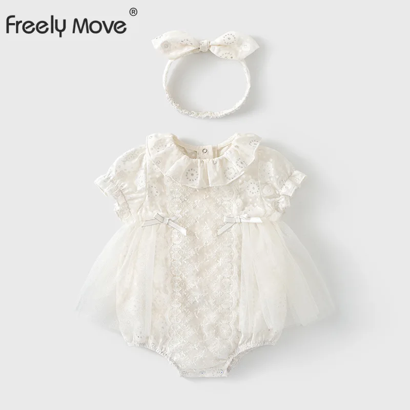 Freely Move Fashion Baby Girls Romper Cotton Short Sleeve Ruffles Baby Rompers Infant Playsuit Jumpsuits Cute Newborn Clothes
Freely Move Fashion Baby Girls Romper Cotton Short Sleeve Ruffles Baby Rompers Infant Playsuit Jumpsuits Cute Newborn Clothes