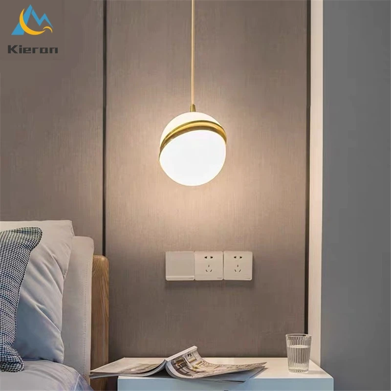 Modern Simple Glass Ball LED Pendant Lights Bedroom Bedside Pendant Lamps Restaurant Clothing Store Bar Led Hanglamp Droplight
Modern Simple Glass Ball LED Pendant Lights Bedroom Bedside Pendant Lamps Restaurant Clothing Store Bar Led Hanglamp Droplight