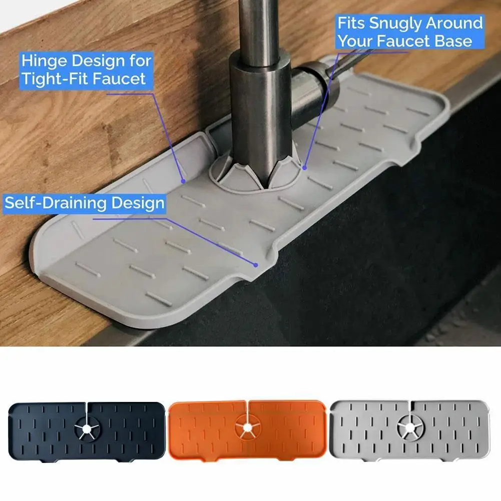 Silicone Kitchen Faucet Mat Splash Guard Water Catcher Mat Sink Drain Pad Behind The Faucet
Silicone Kitchen Faucet Mat Splash Guard Water Catcher Mat Sink Drain Pad Behind The Faucet