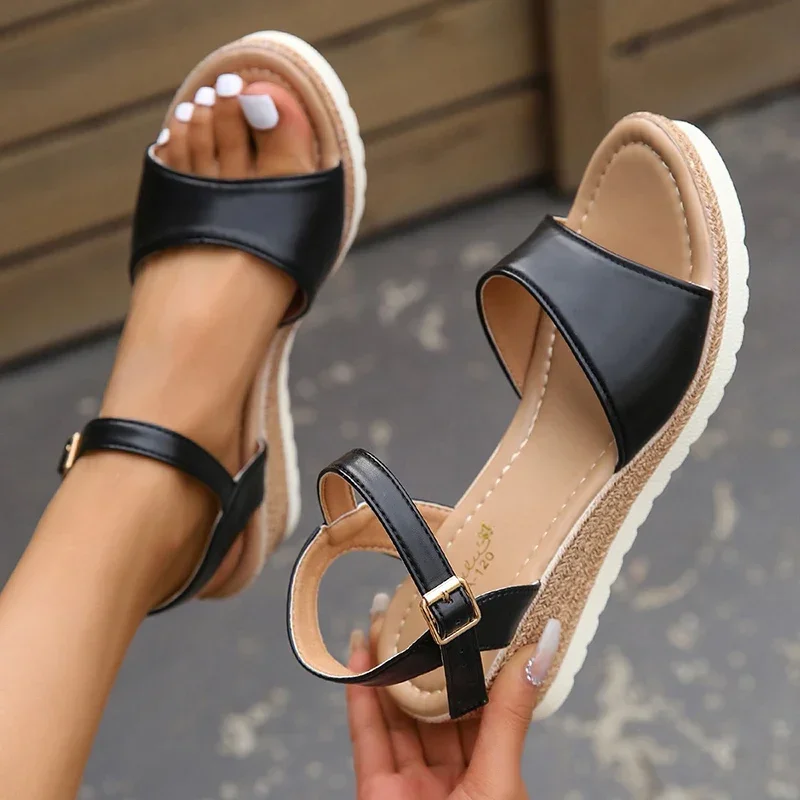 2023 Lightweidght Wedge Sandals for Women Summer Buckle Strap Platform Sandles Woman Thick Sole Non Slip Casual Sandalias Mujer
2023 Lightweidght Wedge Sandals for Women Summer Buckle Strap Platform Sandles Woman Thick Sole Non Slip Casual Sandalias Mujer