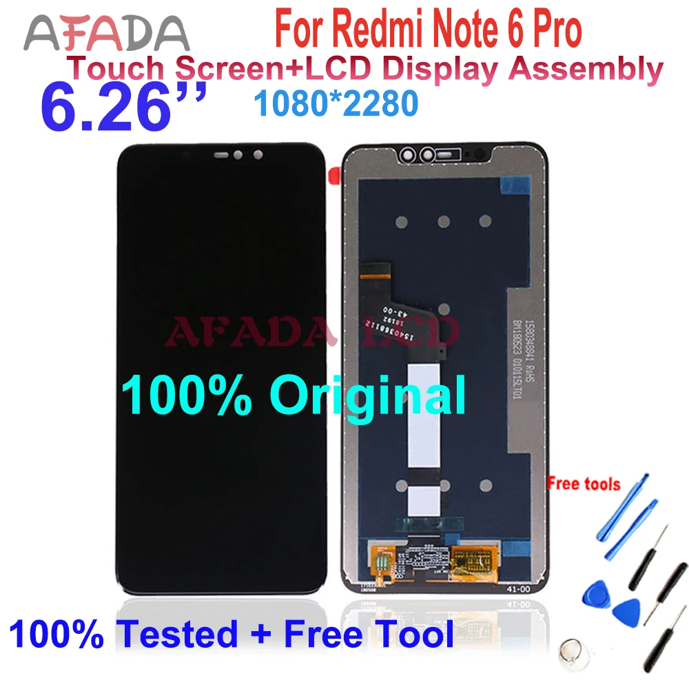 LCD Assembly For Redmi Note 6 LCD Touch Screen Digitizer Display For Xiaomi For Redmi Note 6 Pro Screen Replacement
LCD Assembly For Redmi Note 6 LCD Touch Screen Digitizer Display For Xiaomi For Redmi Note 6 Pro Screen Replacement