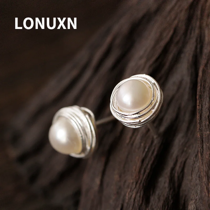 High Quality 925 Sterling Silver Wire Multilayer Round Women Jewelry Natural Freshwater Pearl Earrings Handmade Retro Cute Gift
High Quality 925 Sterling Silver Wire Multilayer Round Women Jewelry Natural Freshwater Pearl Earrings Handmade Retro Cute Gift