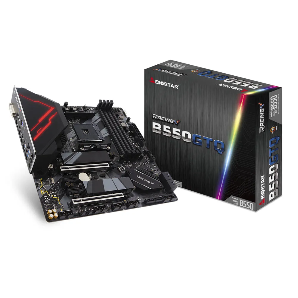 Материнская плата Biostar B550GTQ Micro-ATX B550M DDR4 4400 +(OC) 128G AM4 с поддержкой процессора AMD Ryzen 
Материнская плата Biostar B550GTQ Micro-ATX B550M DDR4 4400 +(OC) 128G AM4 с поддержкой процессора AMD Ryzen
